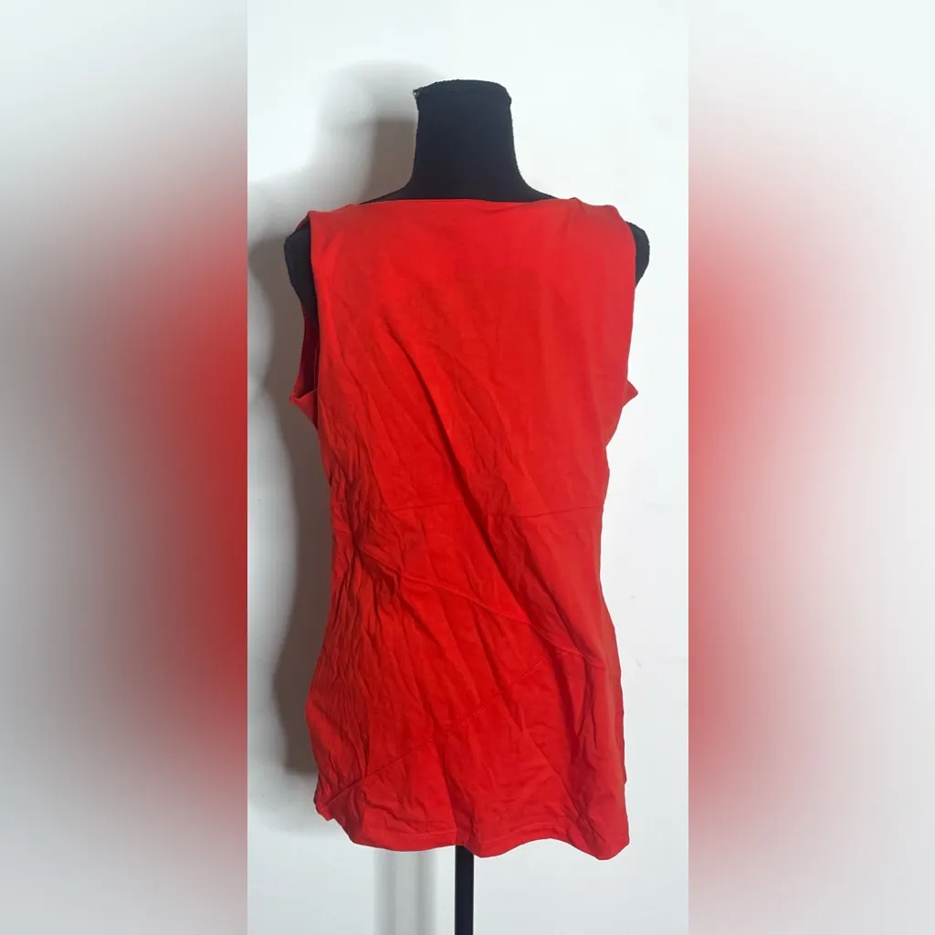 Jones New York Sport- Bold Red Orange Tank Top Size M - Image 4