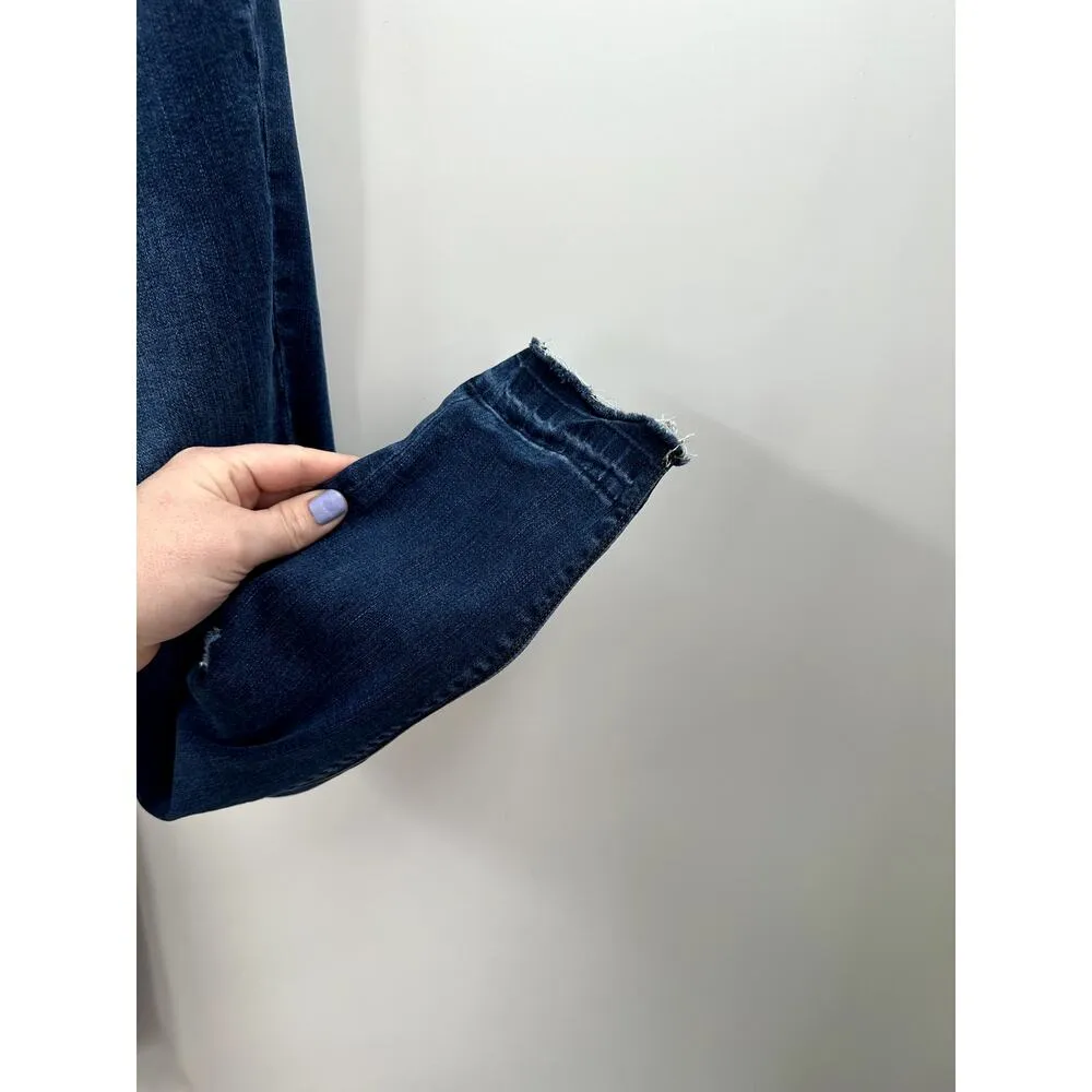 Spanx  Dark Wash Slight Distressed Skinny Jegging Size Extra Large Tall - Image 5