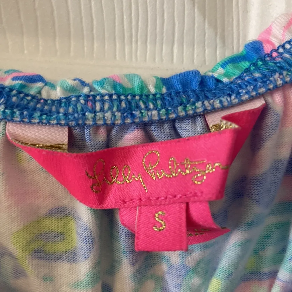 Lilly Pulitzer Summer Dress size S length 32” bust 32” Sleeveless Tiered Dress - Image 3