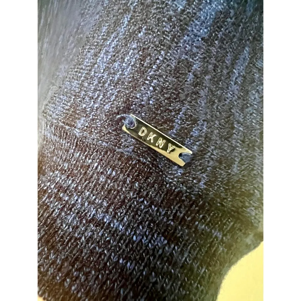 NWT Women's Navy Blue DKNY Short Sleeve Dolman Sweater Shirt Size Small New - Image 3