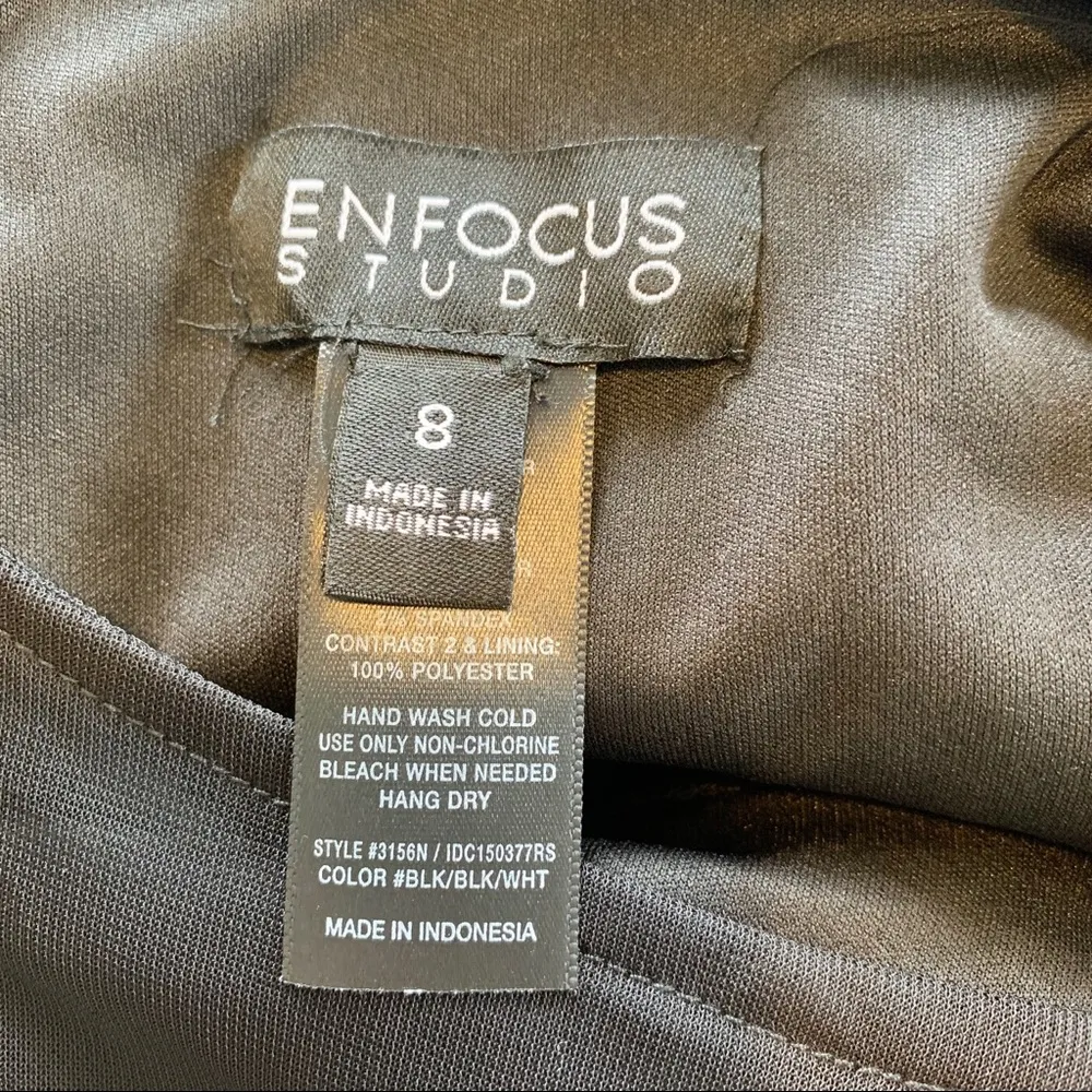 3/$15 NEW Enfocus Peplum Bodycon Dress Black 2 - Image 7