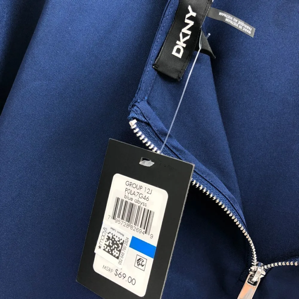 ‎DKNY Elastic-Sleeve Top Blue XL M - Image 6