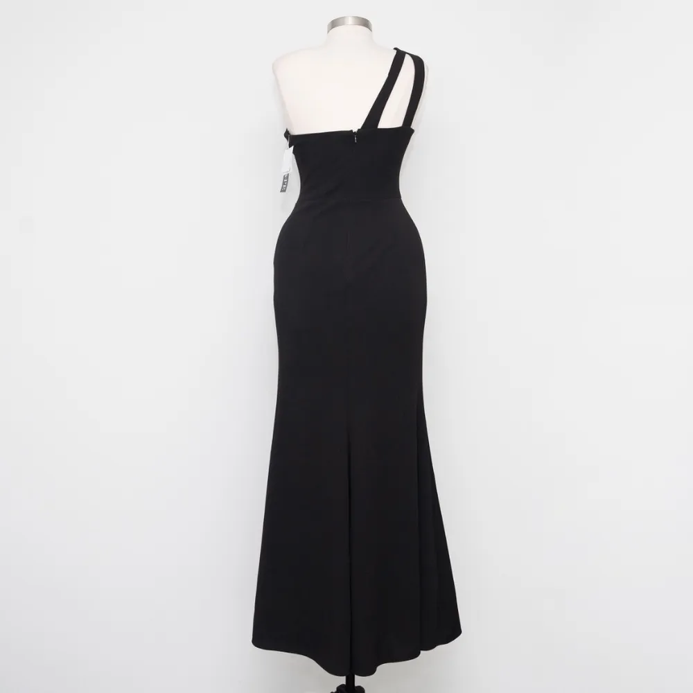 XSCAPE. Women's One-Shoulder Side-Slit Dress. - Image 3