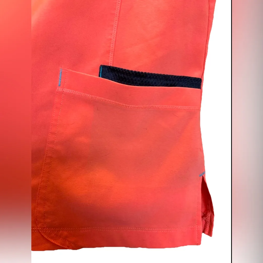 ScrubStar Orange coral Short-sleeve Scrub Top Small - Image 2