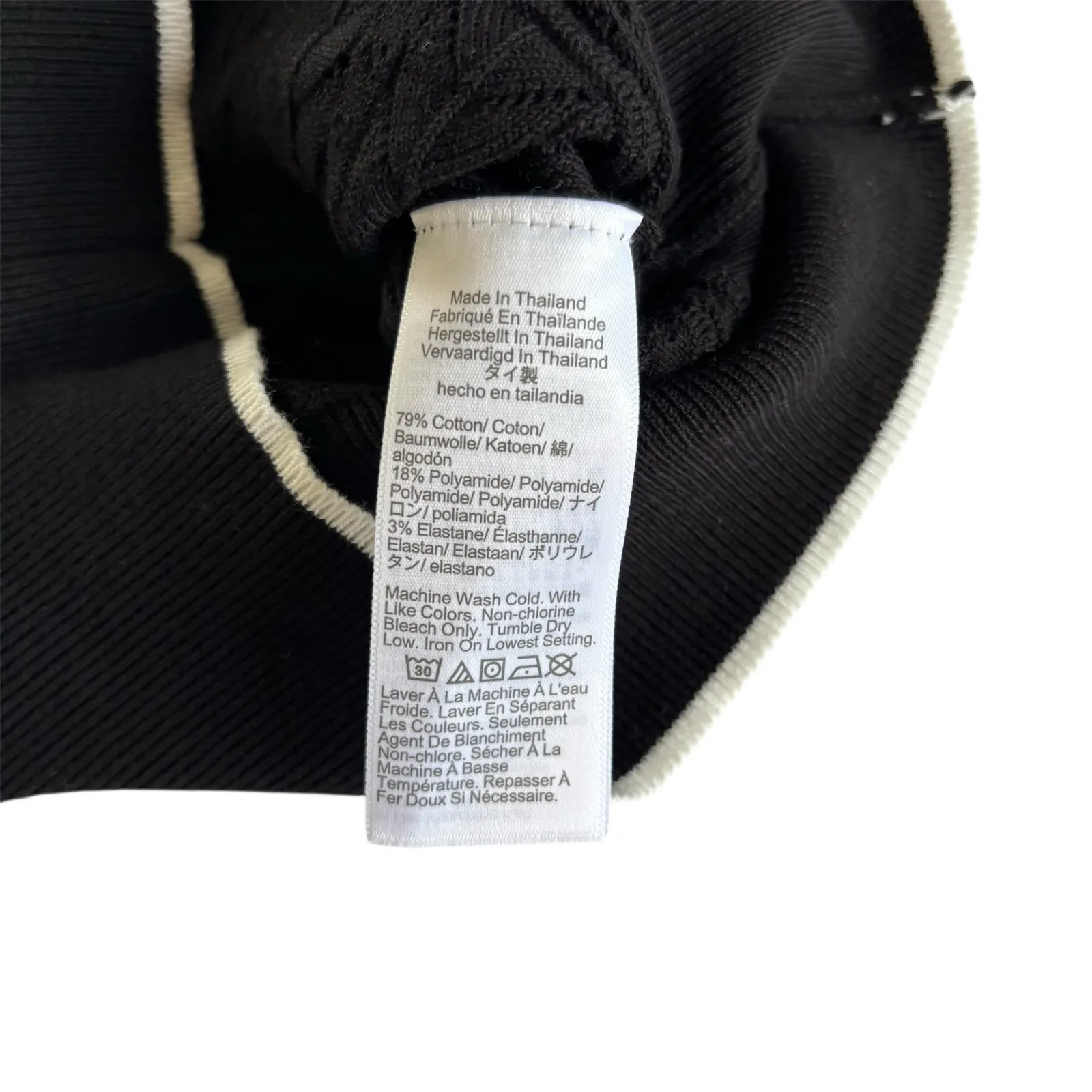 Madewell Mixed Stitch Sleeveless Sweater in Black and Ivory Combo Women’s XXS - Image 6