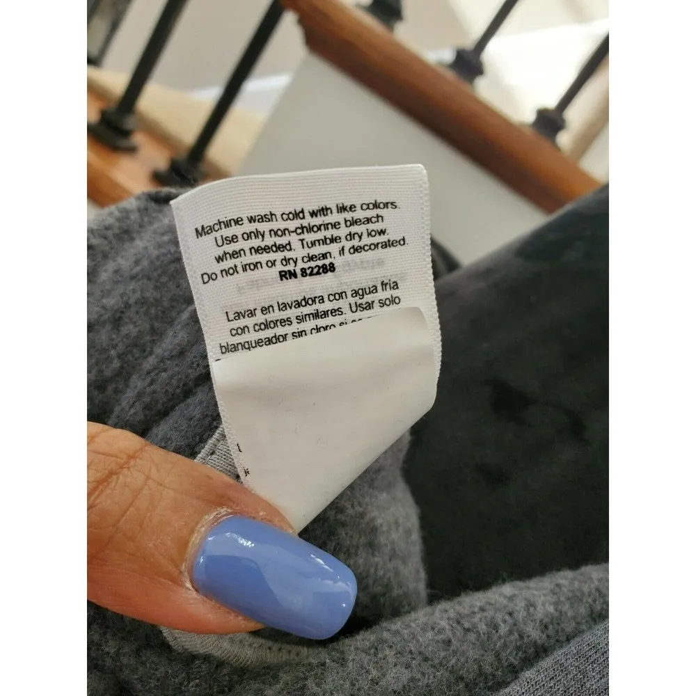 Russell Athletic Women's Solid Gray Long Sleeve Pullover Casual Hoodie Size M - Image 9