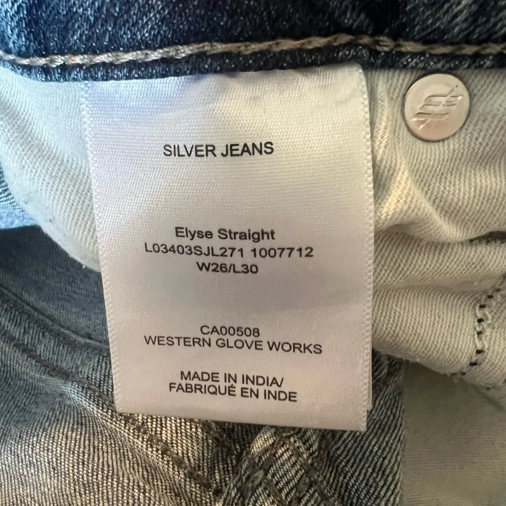 Silver jeans Elyse‎ straight 26x30 - Image 10