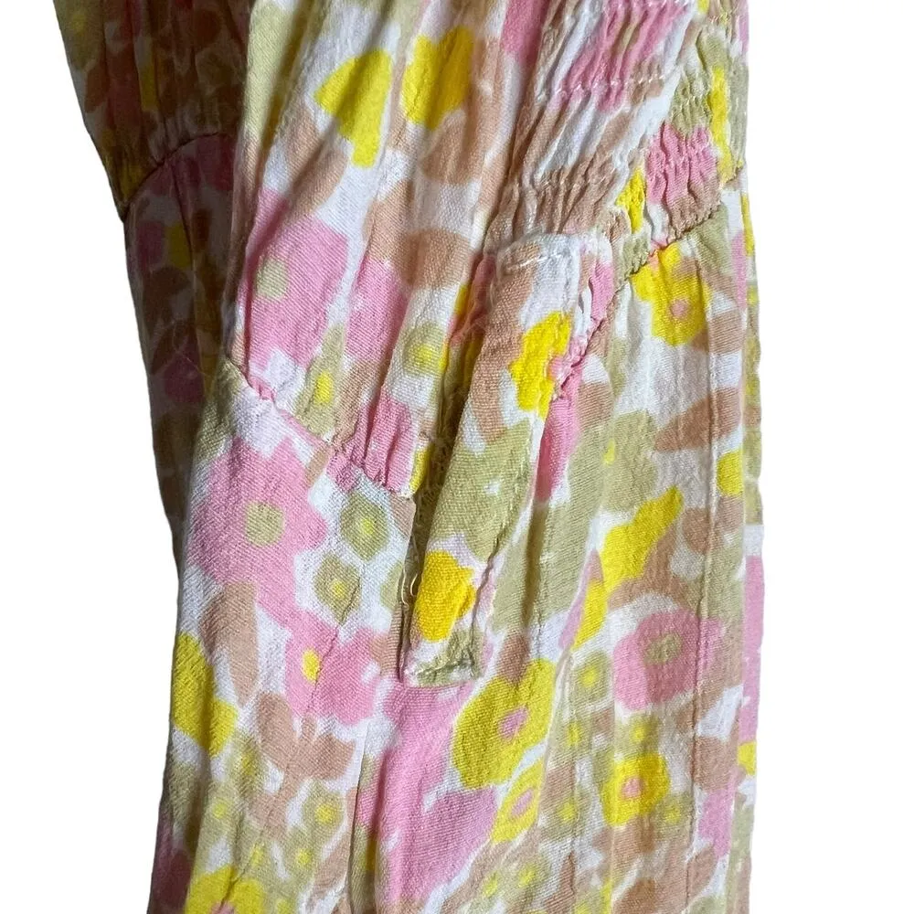 Faithfull the Brand Dolores Ida Floral Print Wide Leg Cropped Jumpsuit Size S - Image 8