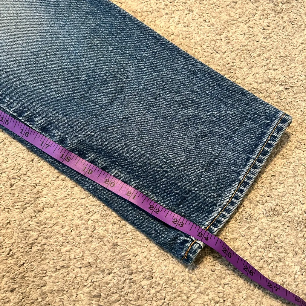 Lucky Brand Women Mid‎ Rise Authentic Straight Leg Jeans Blue Wash Size 2 26 - Image 2