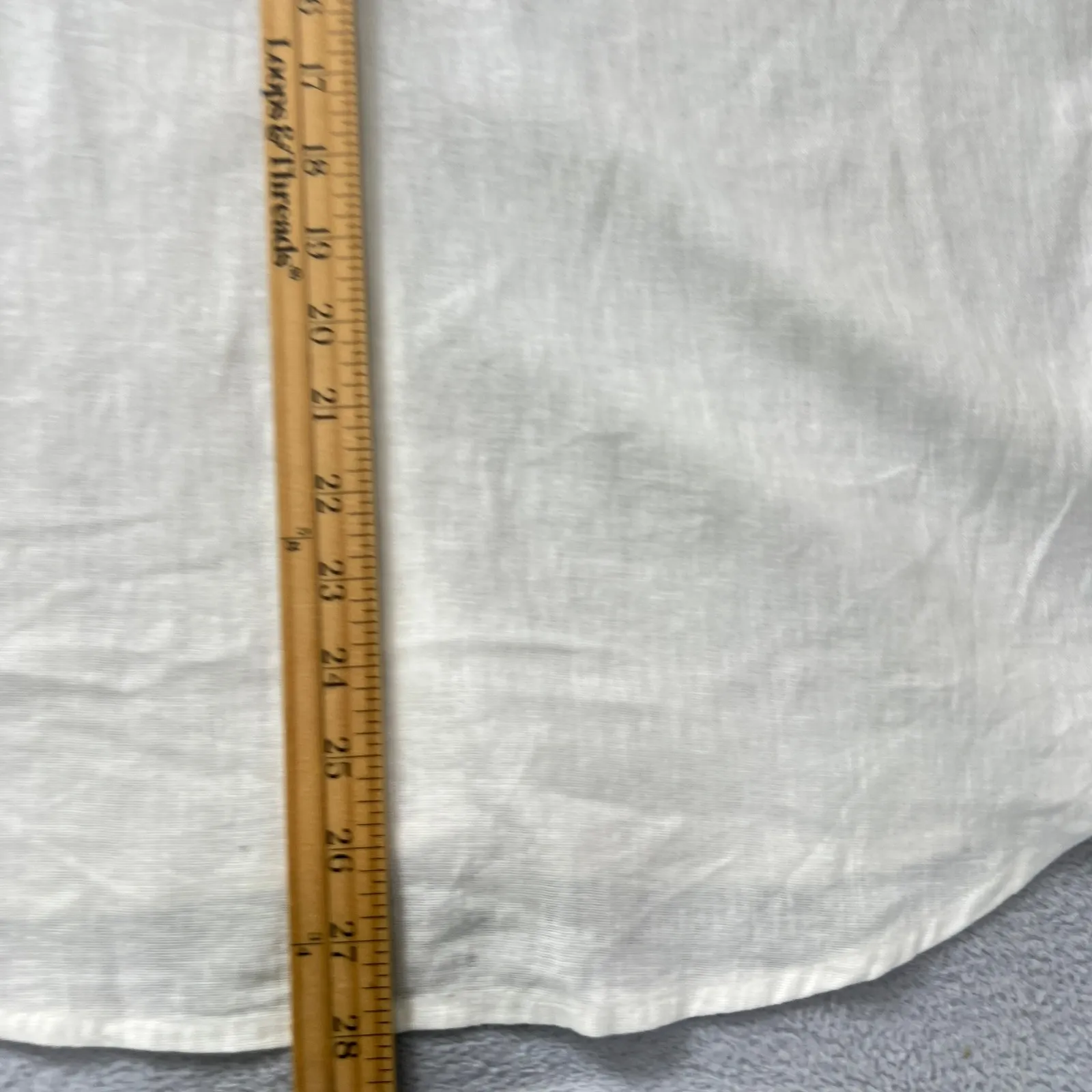 Orvis Classic Collection White Linen Blend Button Front Shirt‎ Women's Small - Image 7