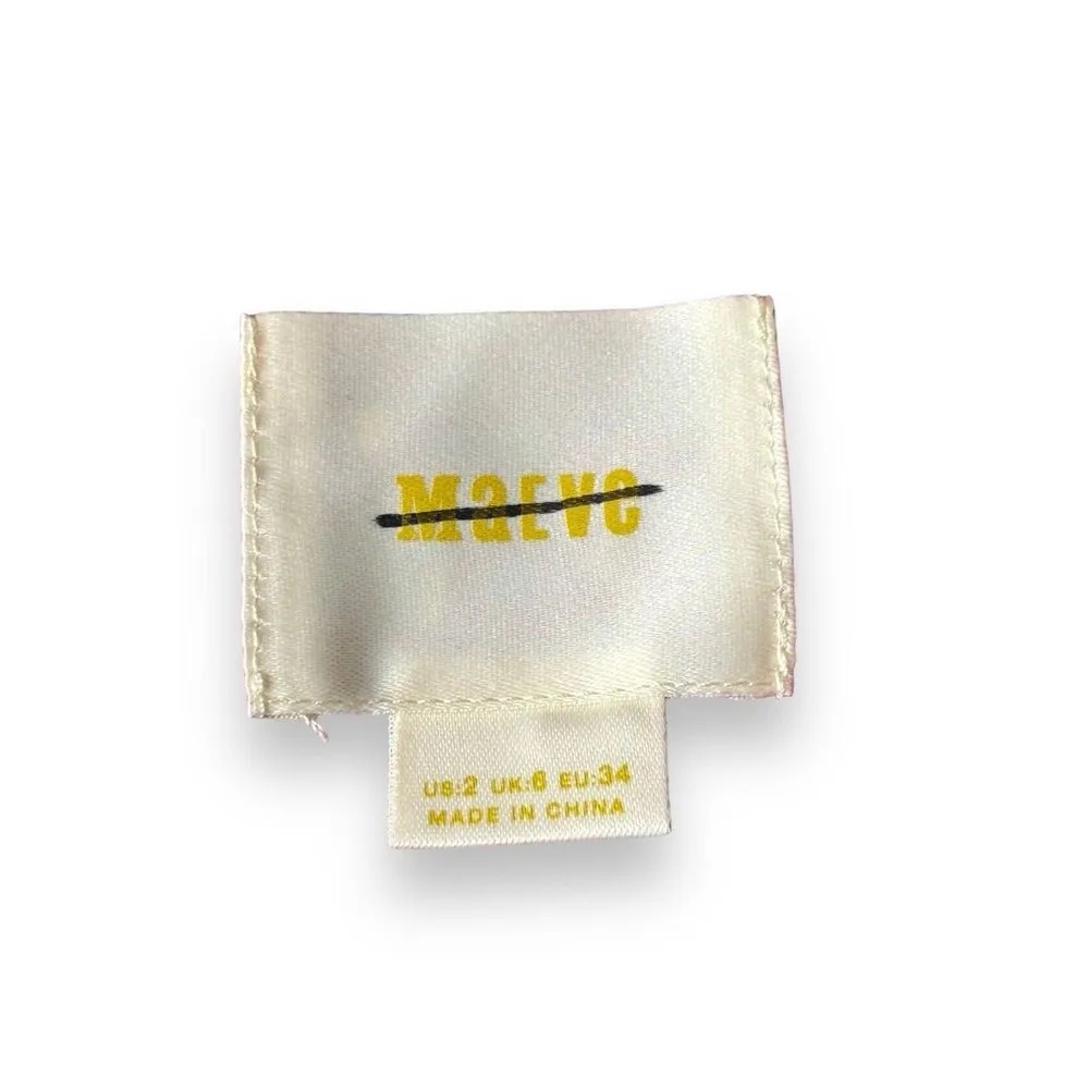 Maeve Anthropologie Women Button-Down Long Sleeve Shirt Top Size 2 Purple Rayon - Image 4