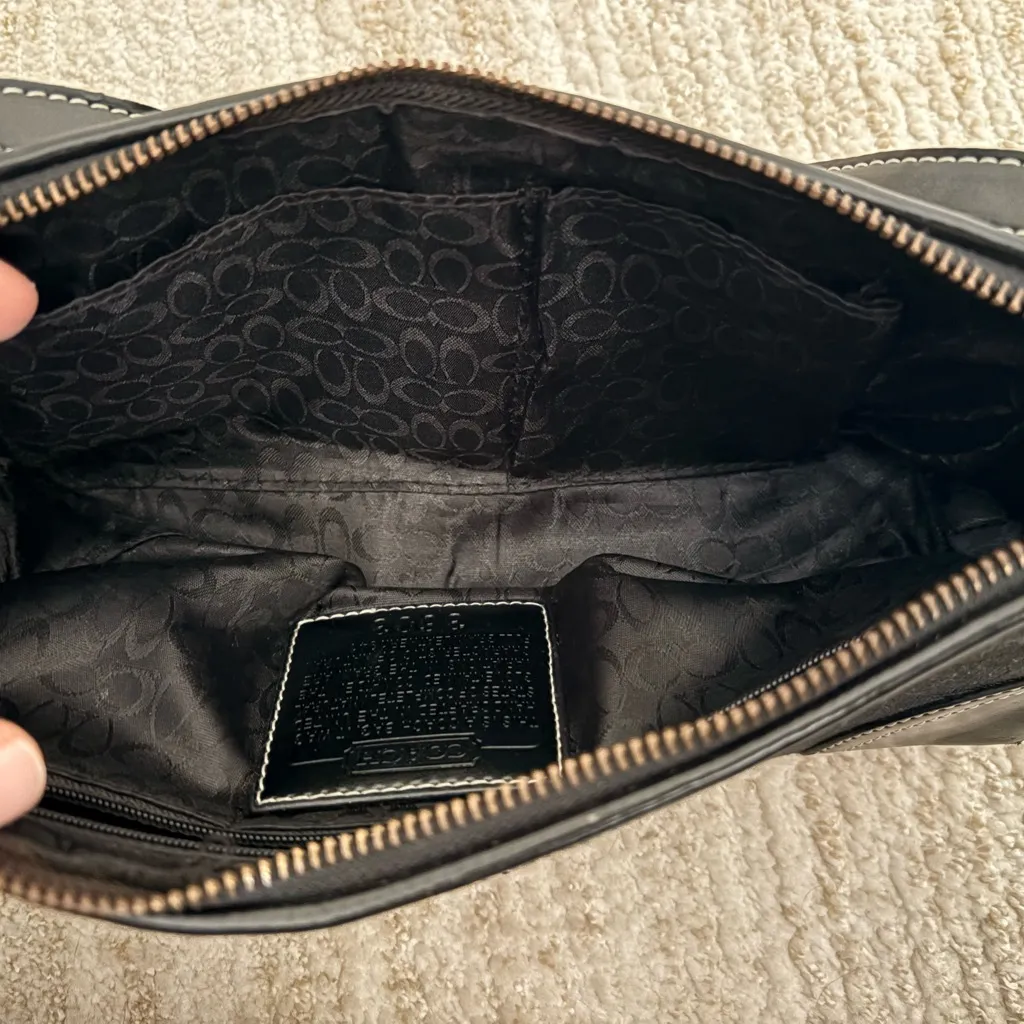 Coach  Black Leather Handbag - Image 5