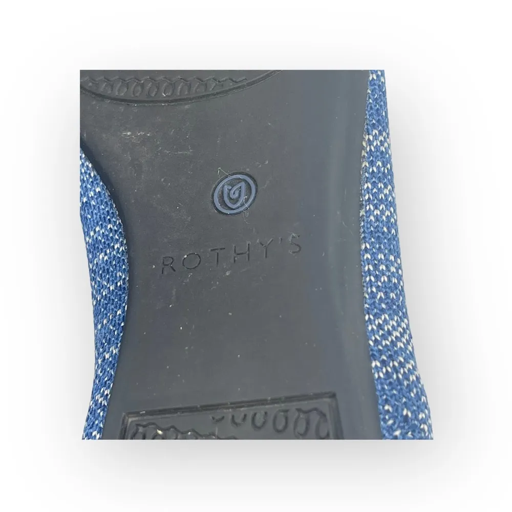VHTF: Rothy’s ➤ The Point Ballet Flat ➤ Indigo Heather Blue ➤ 8M ➤ Retired Color - Image 12