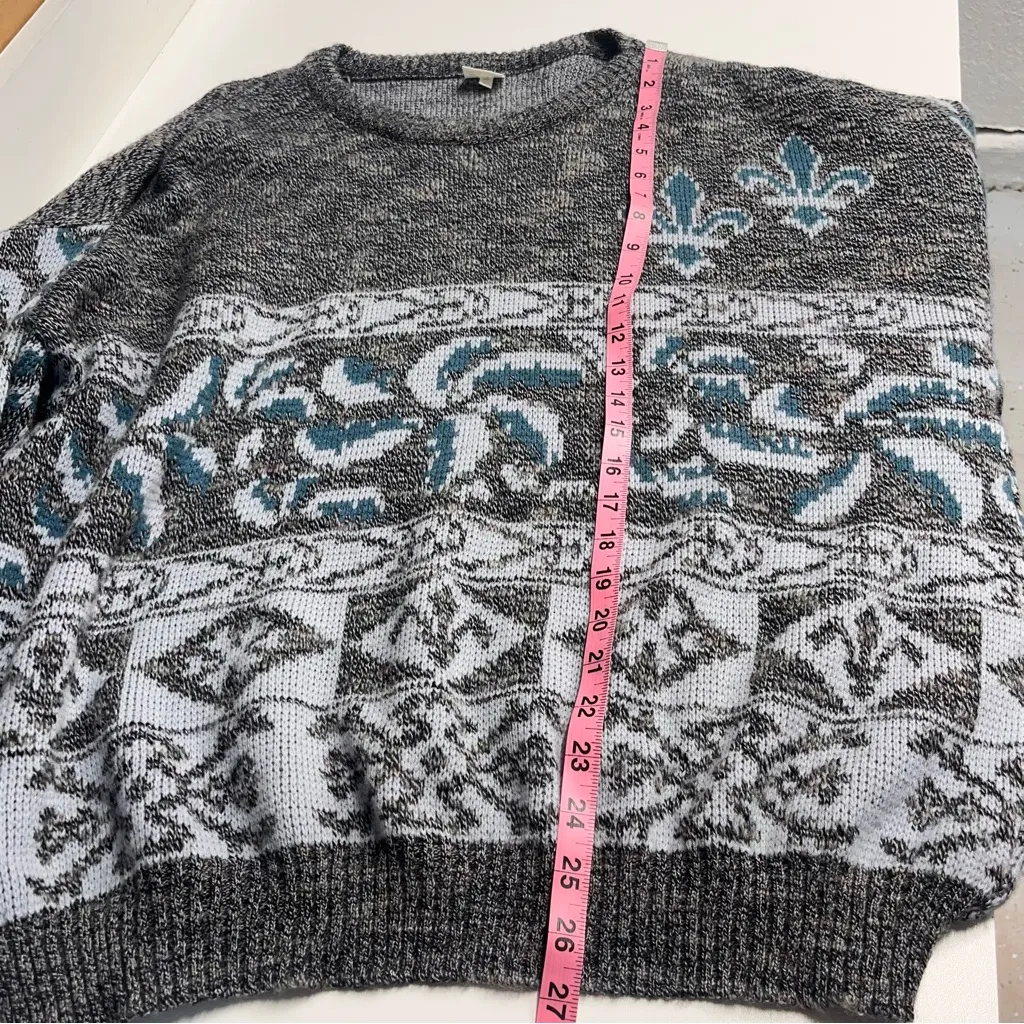 Vintage wool blend made in Italy sweater sz large fleur - Image 11