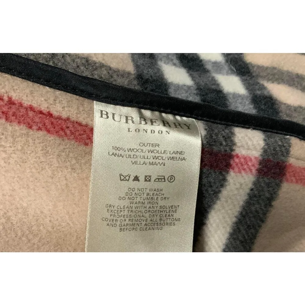 BURBERRY London Women's Gray Hooded Wool Duffle Coat Sz 14 - Image 11