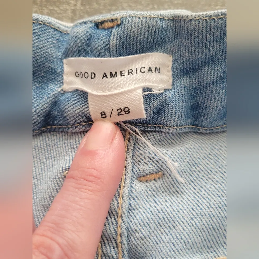 GOOD AMERICAN Ripped knees Chewed Hem Skinny Jeans Size 8/29 - Image 14