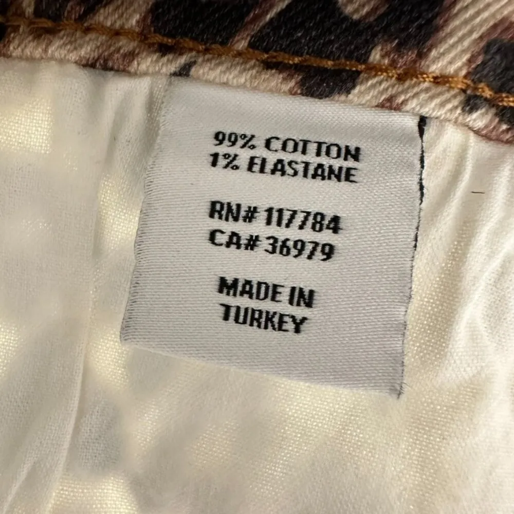 Rails Size 29 Denim Leopard Print Mini Skirt Casual Date Night Brunch Maximalist - Image 6