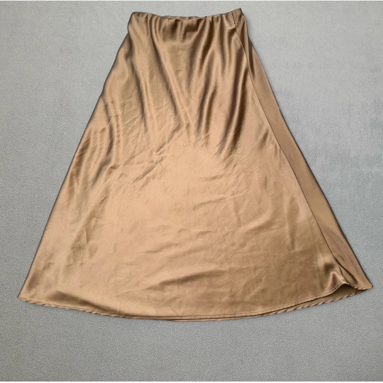 Pretty Garden Bronze Skirt Womens S Satin A - Image 2