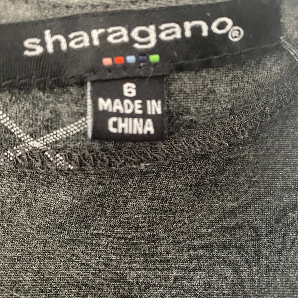 Sharagano Sleeveless‎ Dress Gray/White Size 6 - Image 7