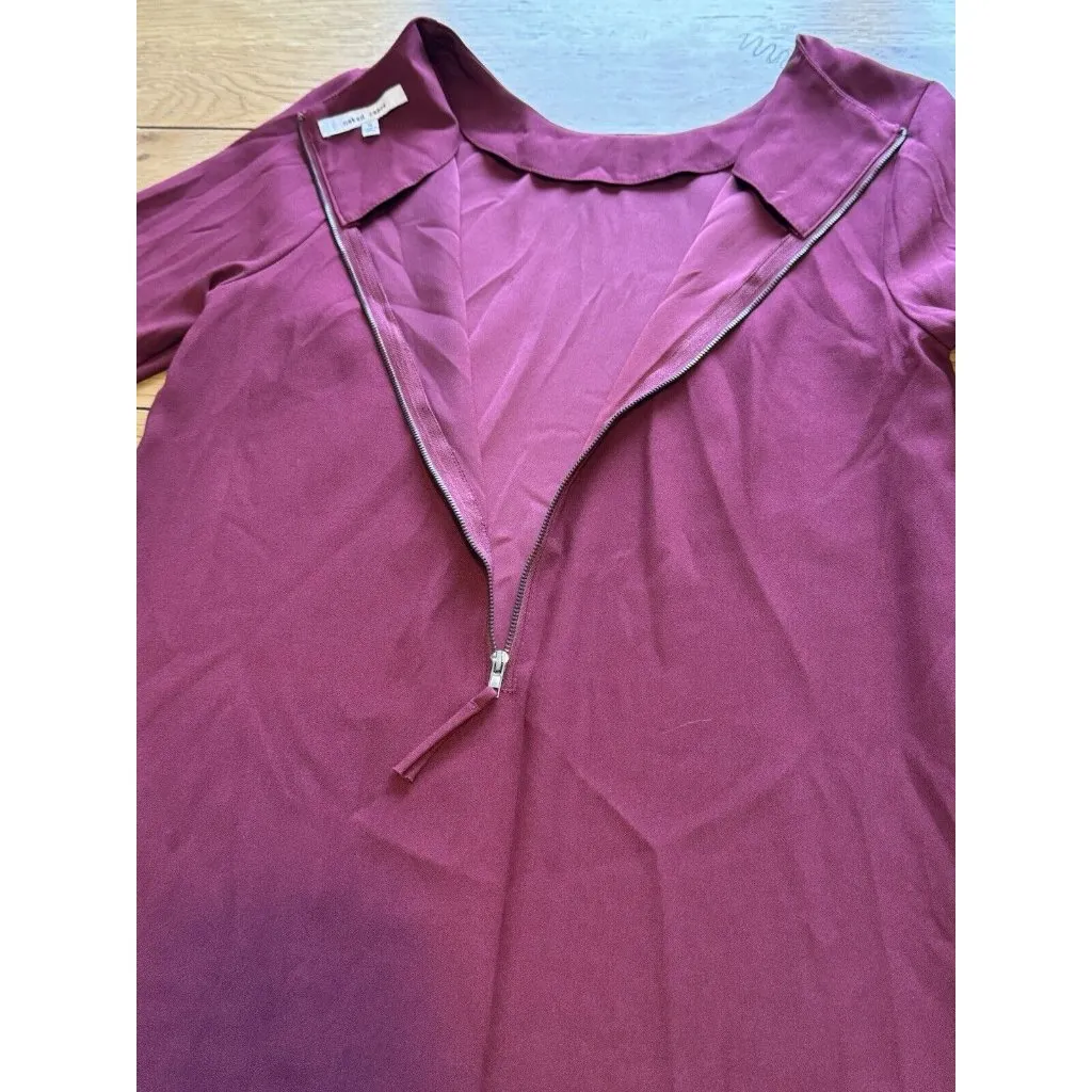 Naked Zebra Burgundy Dress Style# MD110145 Size Small‎ Flare Sleeves Modern Boho - Image 12