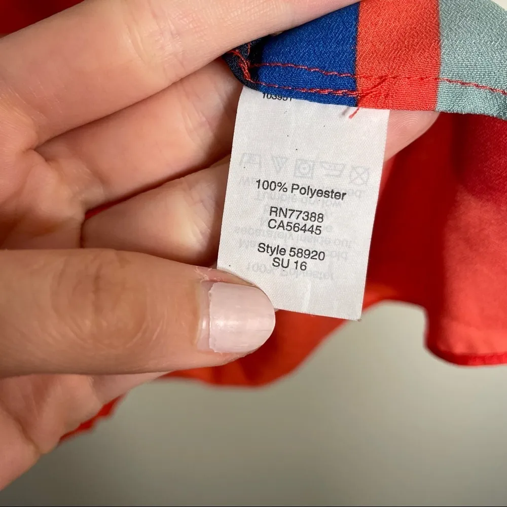 JCrew women’s spaghetti strap racer back design bright summer colors lightweight - Image 4