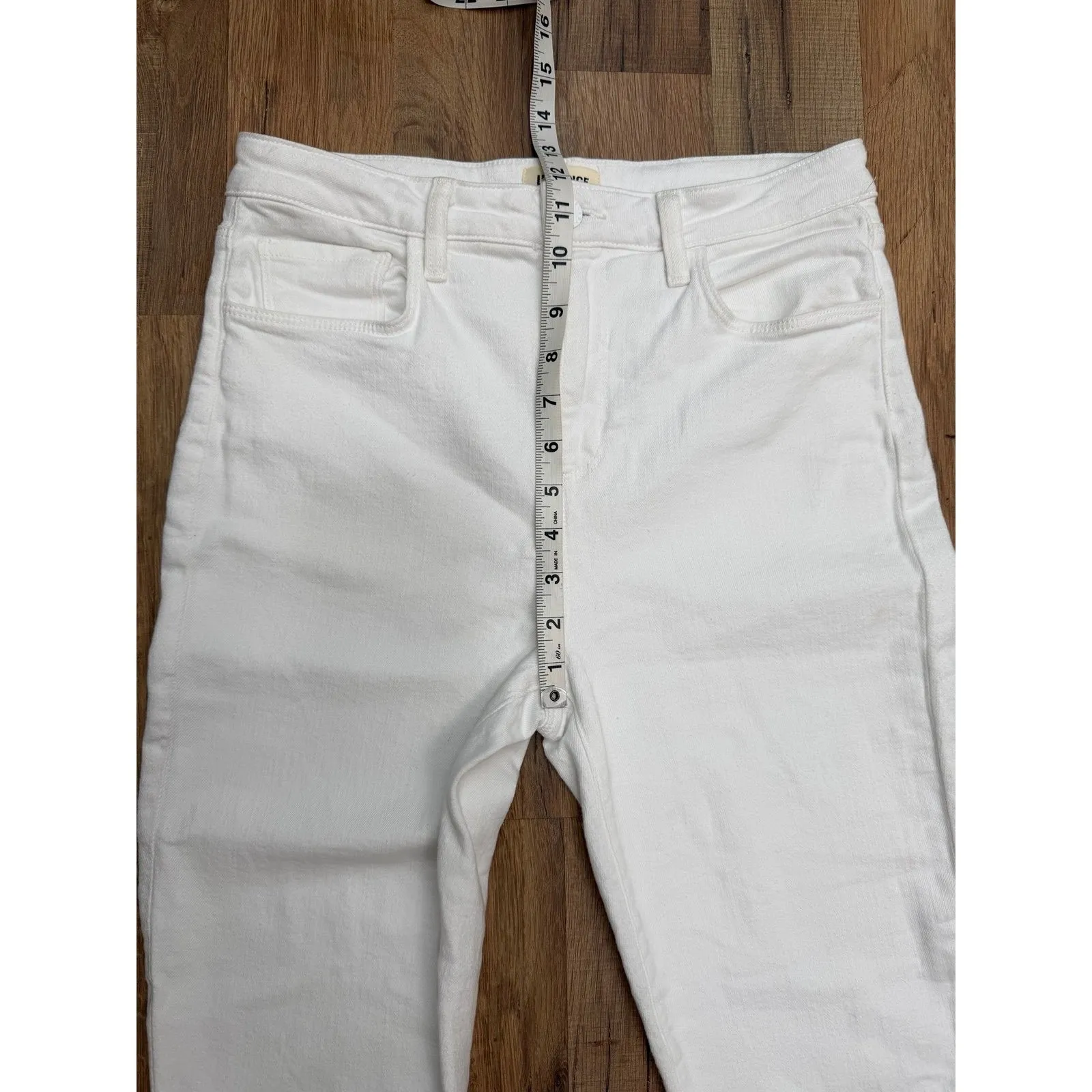L'AGENCE Mira Ultra High Rise White‎ Flare Jeans Size 28 Made in USA - Image 9