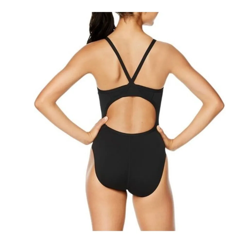 Speedo Solid Flyback Training Suit Black Size 4 (30) New With Tags - Image 3