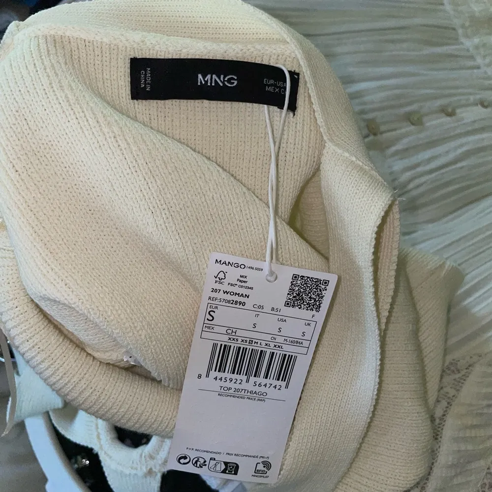 Mango Cream Asymmetrical Sleeveless Tank Top - Image 5