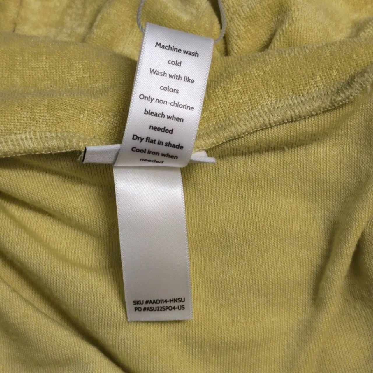 NWT Andie The Bioko Dress Honeysuckle Hooded Pockets V Neck Terry Knit Hoodie S - Image 5