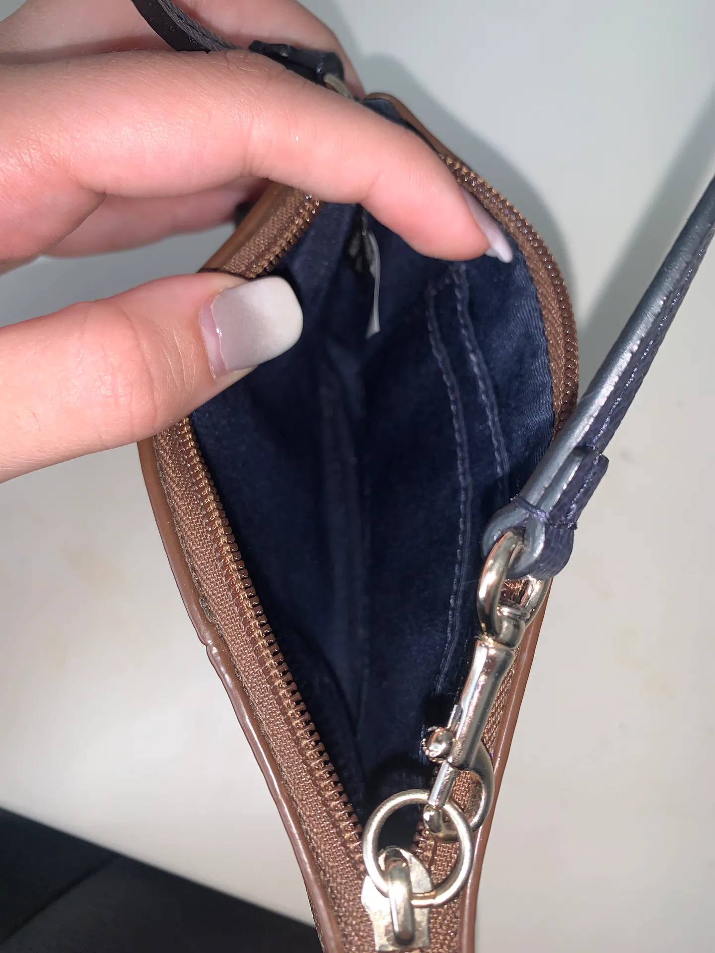 Coach Brown And Navy  Wristlet - Image 3