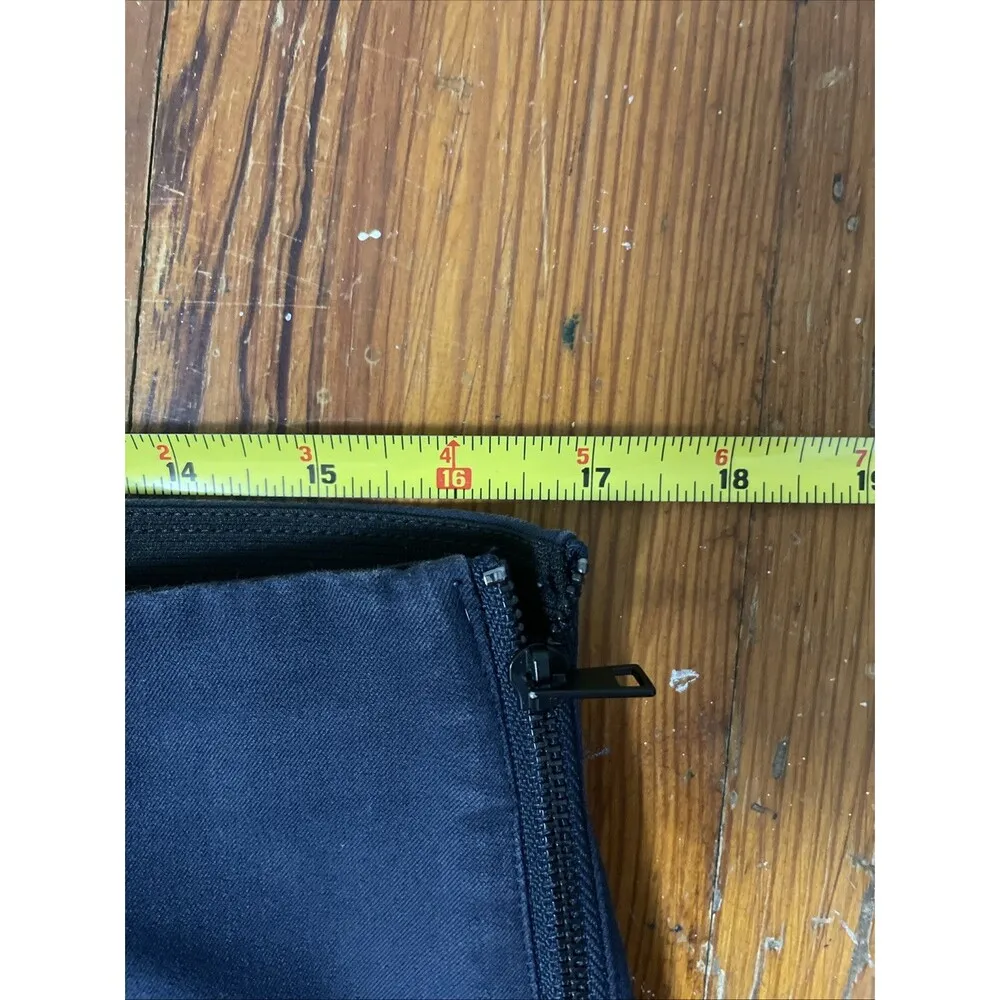 Everlane Ponte Pants Elastic Waist Side Zip Blue Skinny Stretch Mid Rise Size 10 - Image 4