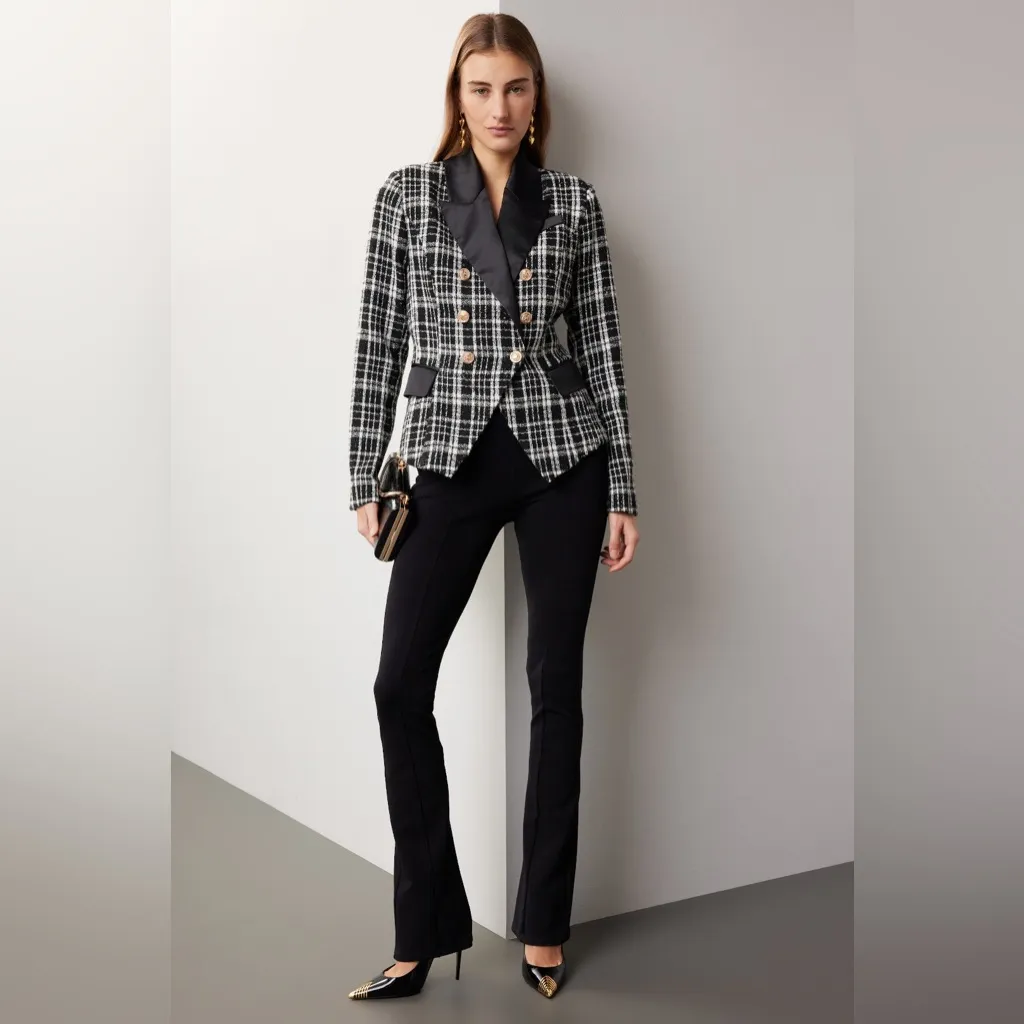 Rachel Parcell Double Breasted‎ Satin Lapel Blazer - Image 2