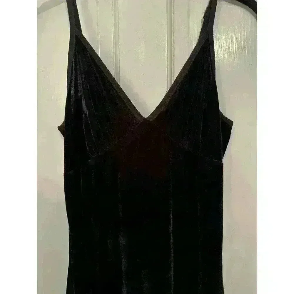Band of Gypsies Black Crushed Velvet Midi Dress‎ size S NWT - Image 3
