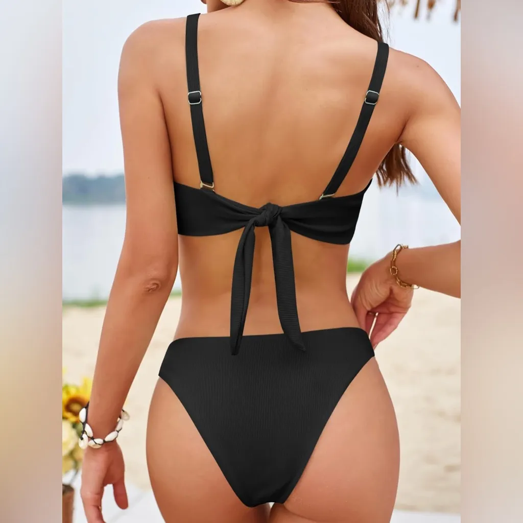 NWT ZAFUL Women’s Ribbed Underwire Bikini Set - Small - Image 4