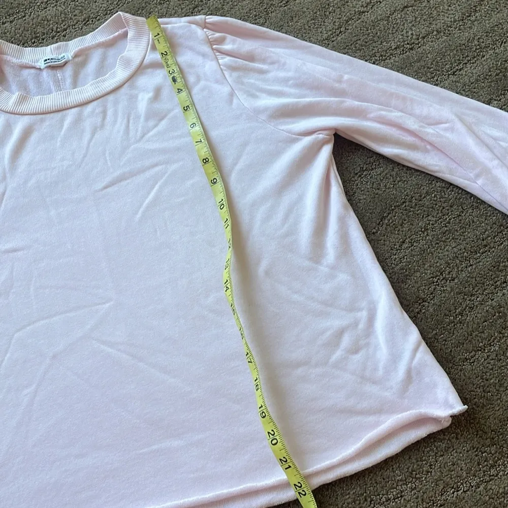 LA Made blush pink terry super soft cotton/modal sweatshirt - Image 6