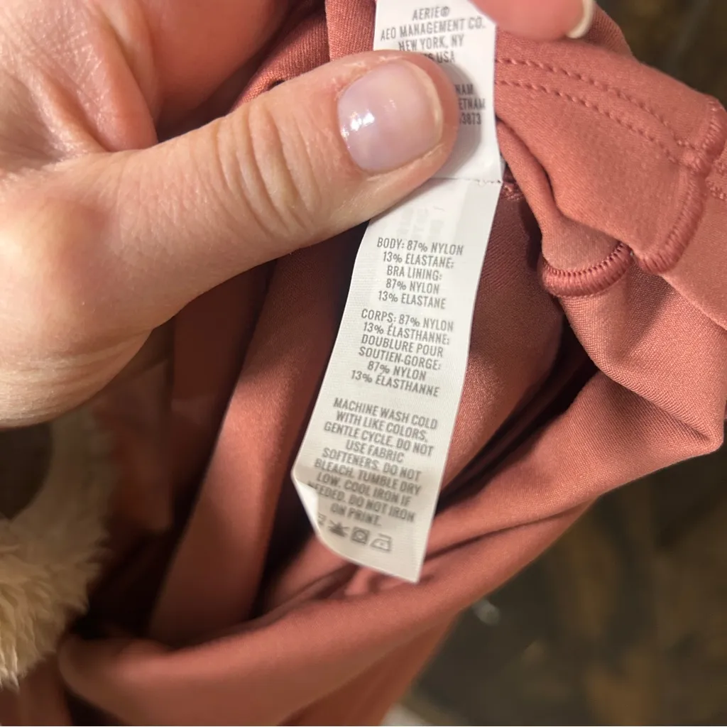 Offline by Aerie Pink Real Me Square Neck Tee Women’s Size M Crop Top - Image 4