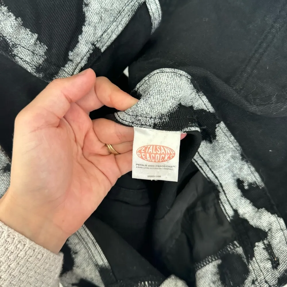 Dolls kill Petals and Peacocks In the Clouds Ying Yang Overalls Medium Gray - Image 8