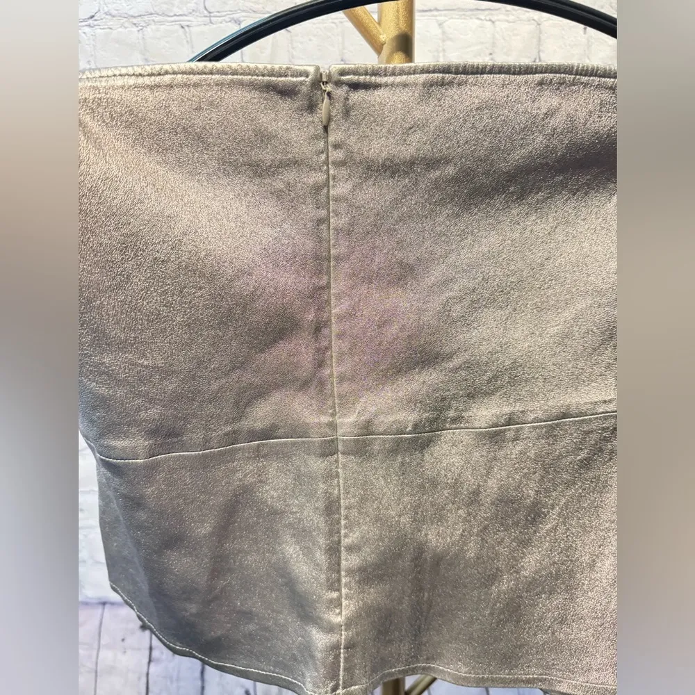 Leather bustier by AS by DF. Gunmetal color size XL $450 retail! Silver - Image 7