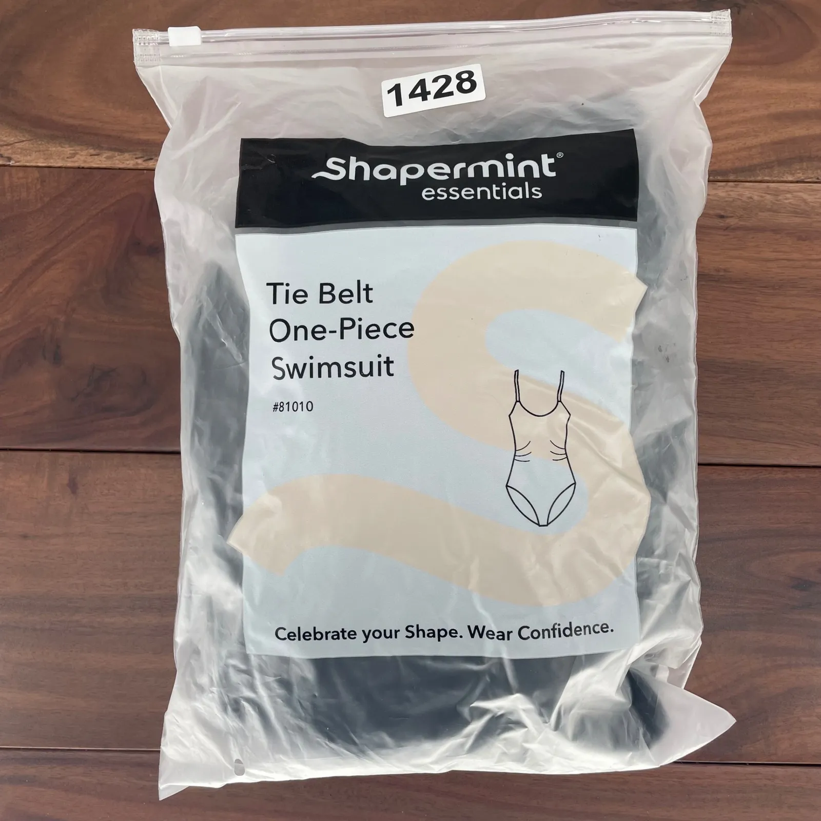 Shapermint Essentials Black Tie Belt One Piece Swimsuit Style 81010 Size 2XL - Image 5