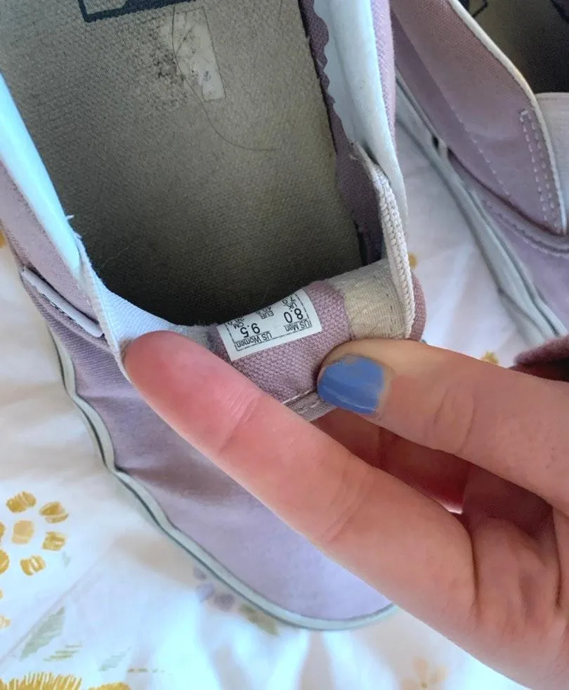 Vans Lavender Slip Ons - Image 3