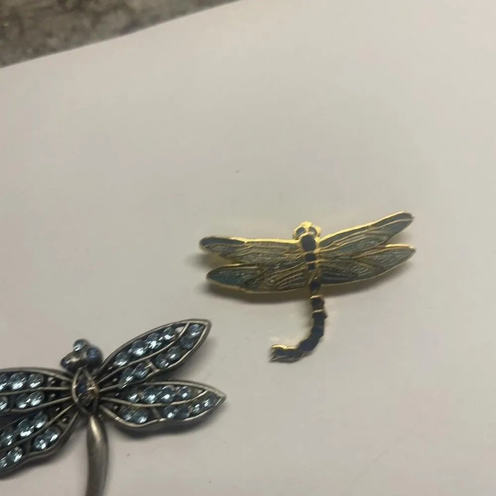 Lot Of 2 Brooch Pins Insects Dragonfly - Image 8