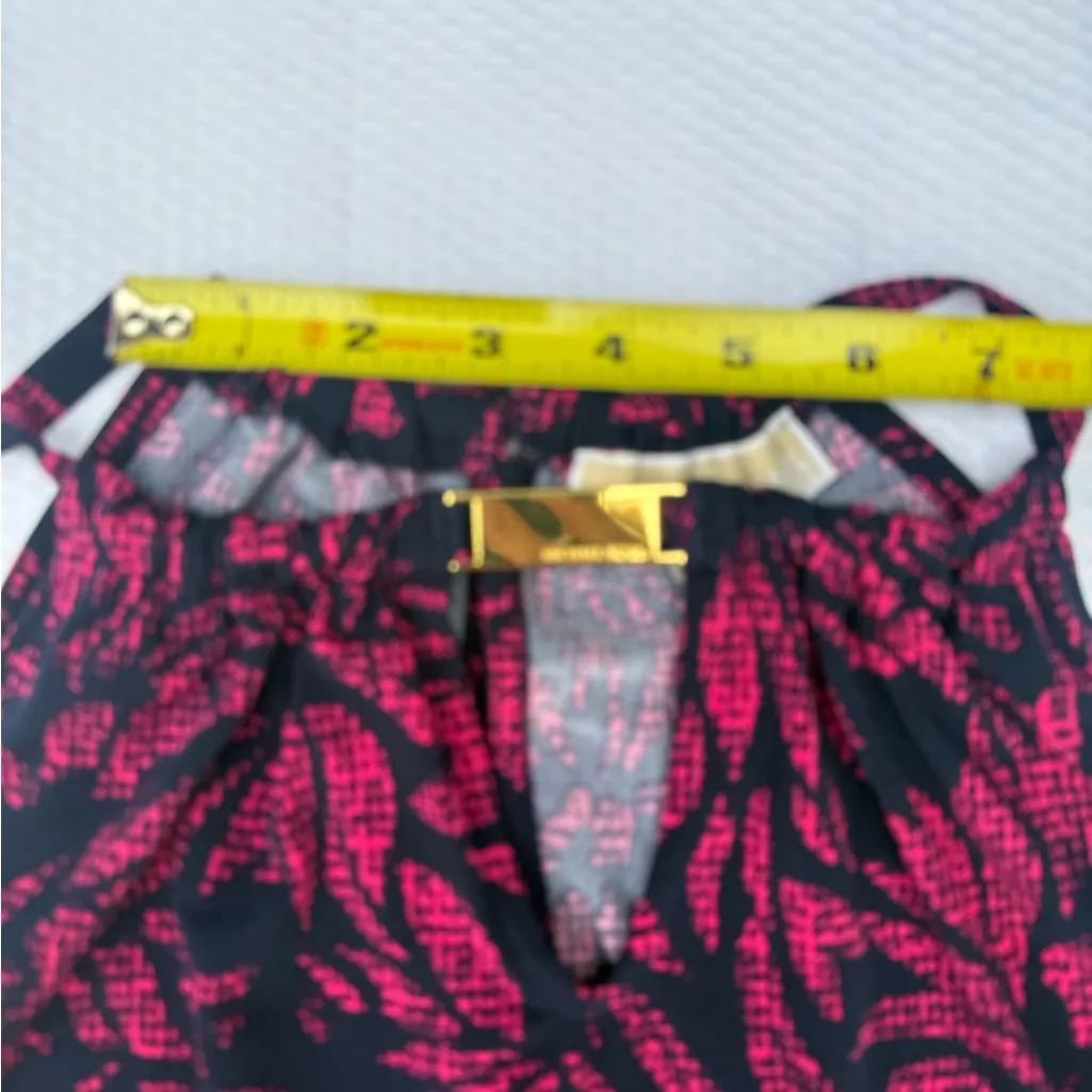 Michael Kors Black and Pink Floral Tank Top - Image 5