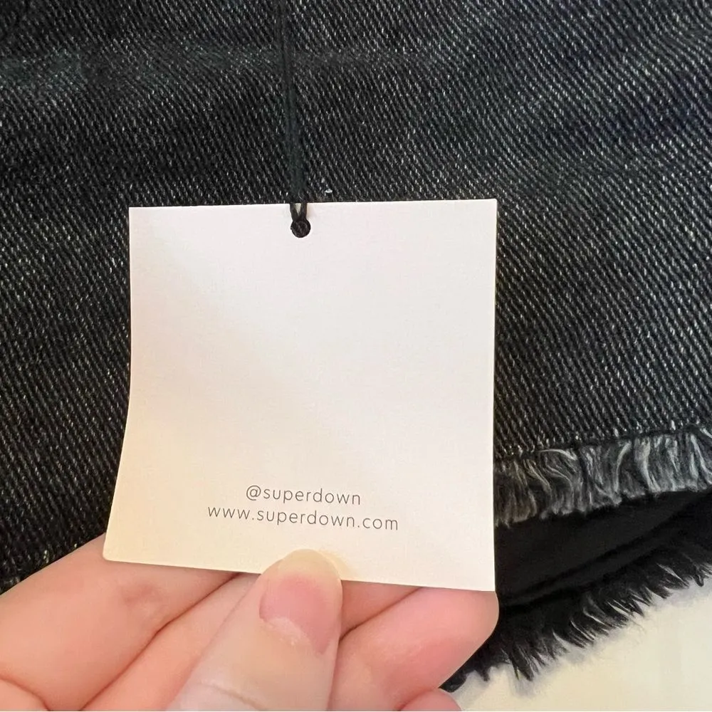 NWT Revolve Superdown Jordan Exposed Pocket Short in Washed Black - Image 7