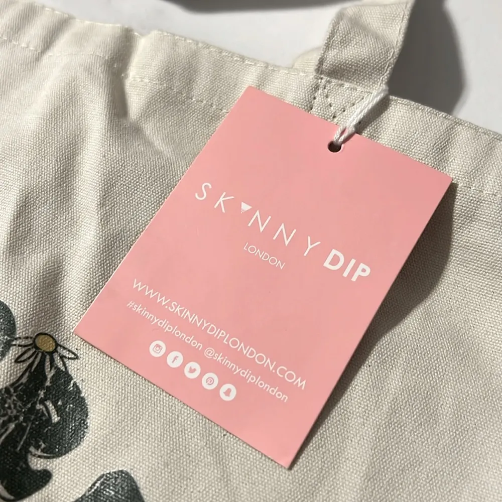 Skinnydip London “DON’T WORRY BE HAPPY” Canvas Medium Tote Bag, New w/Tag - Image 8