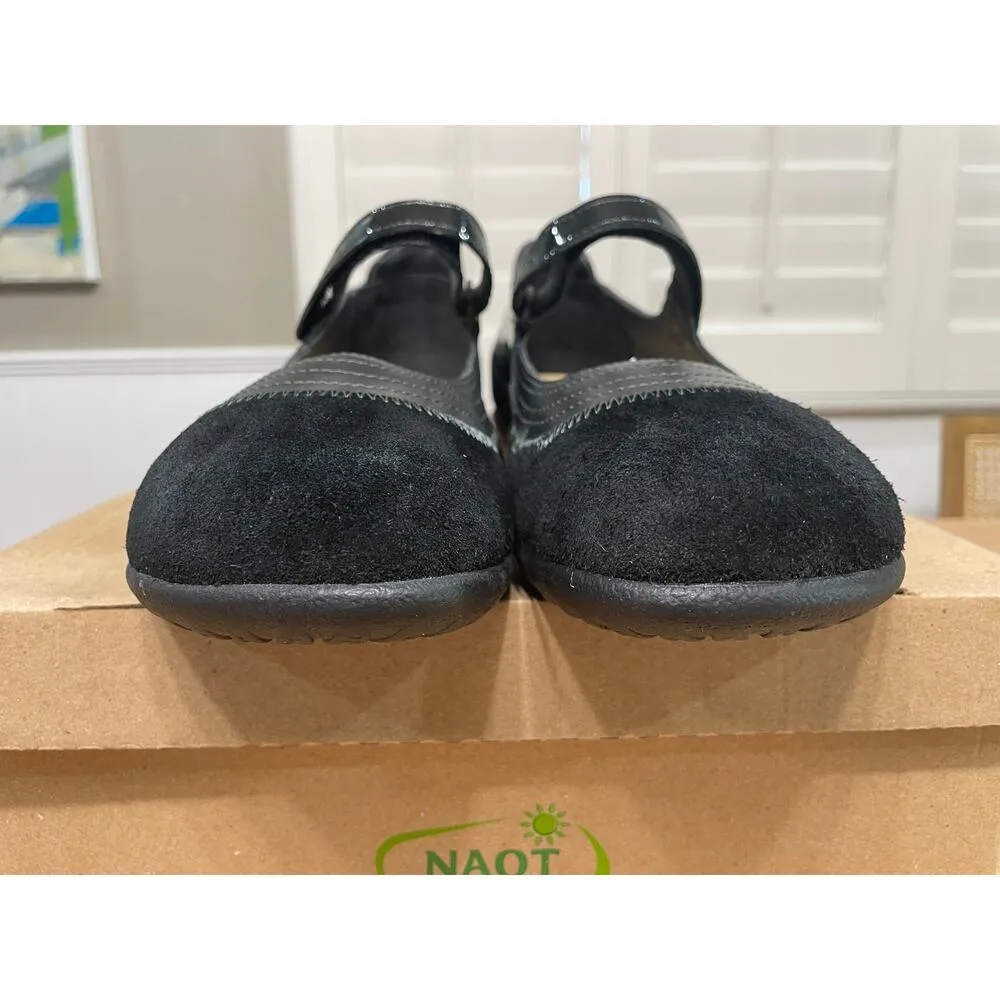 Naot Kirei Mary Jane Black Suede Leather Combo Size 10/11 US 41 EU NIB Versatile - Image 7
