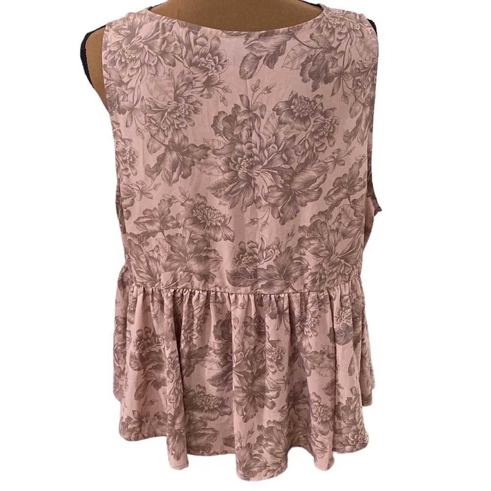 Torrid floral print peplum Georgette midi tank size 1X - Image 3