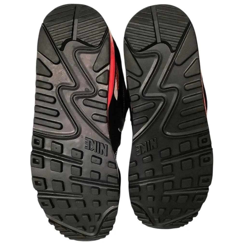 Nike Air Max 90 Black & White Shoes with Red Highlights Excellent Condition - Image 5
