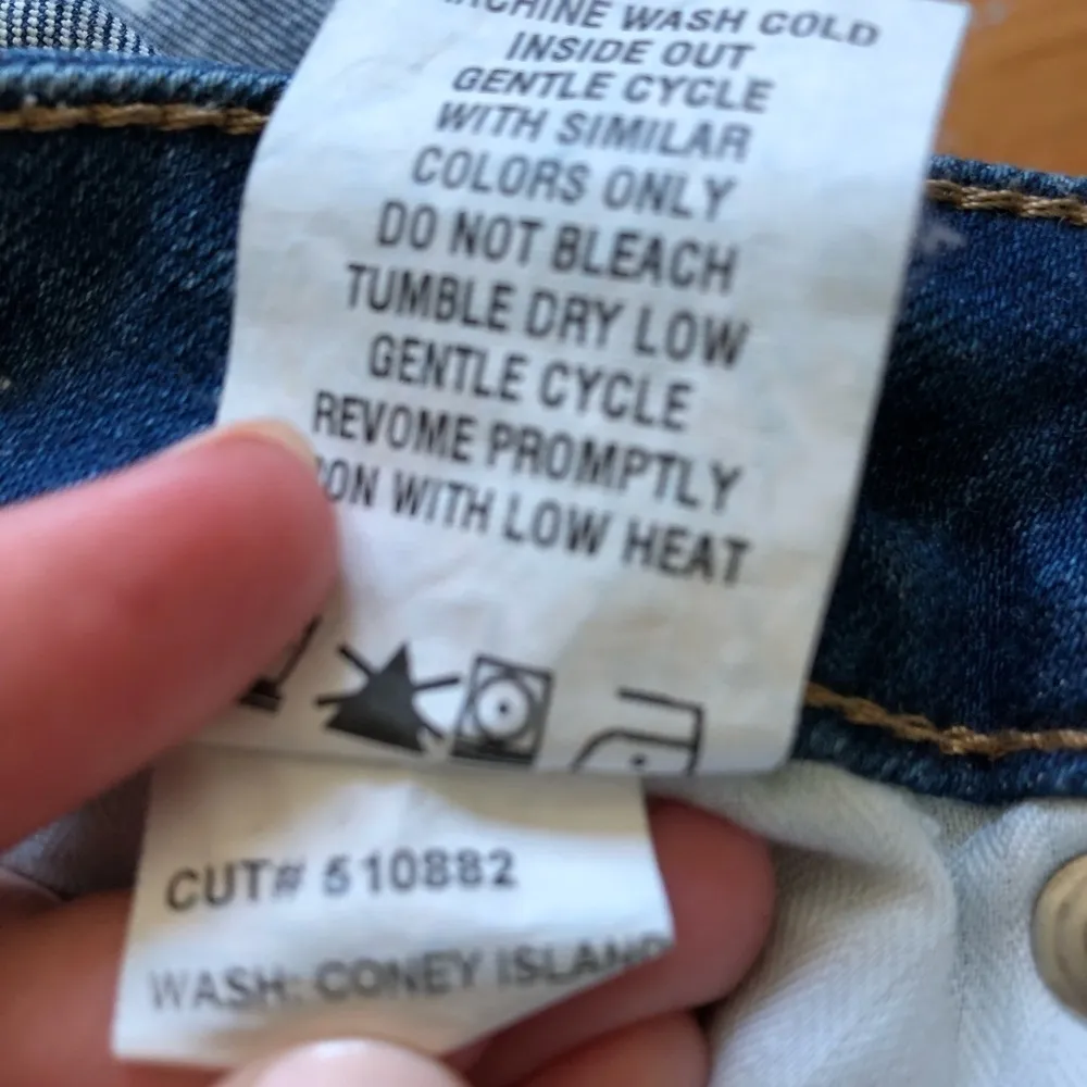 Level 99 Shorts Denim Distressed Paint Splatter 26 Blue - Image 7