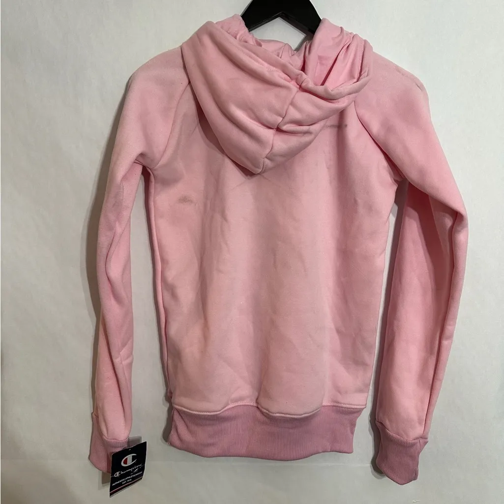 NWT Champion Powerblend Ice Cake Pink Graphic Logo Hoodie Women Small See Notes - Image 4
