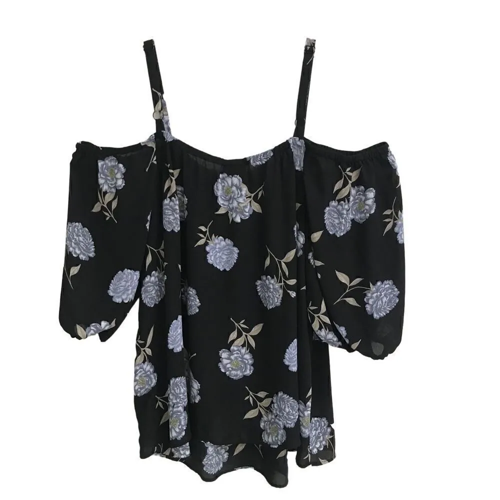Torrid floral cold shoulder blouse 1X - Image 2